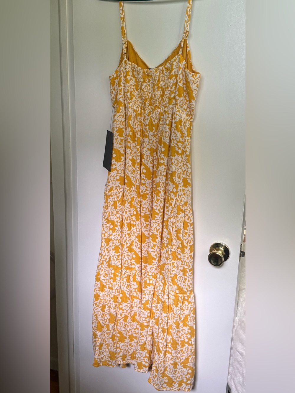 Lulu's Yellow Floral Maxi Sundress - Picture 2 of 3